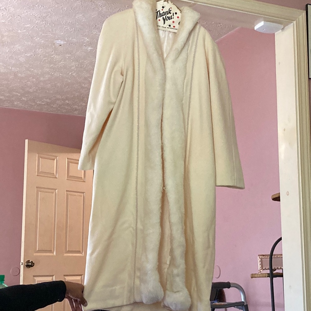 Off White fur coat